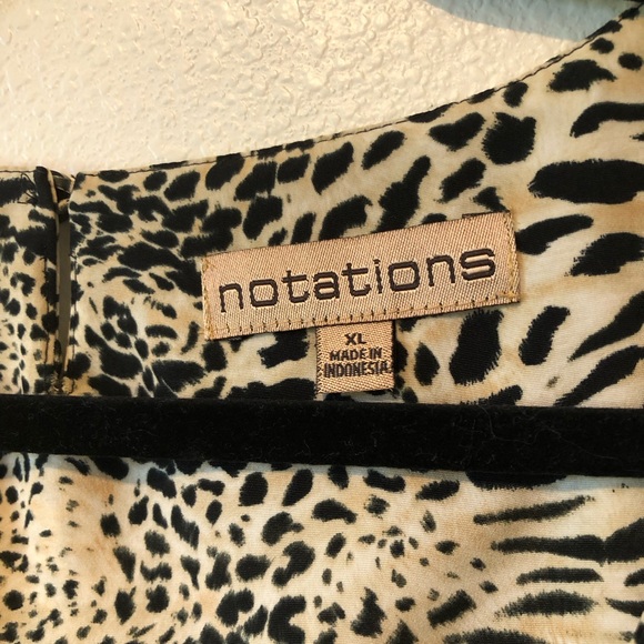 Notations Size XL Sleeveless Blouse - Picture 3 of 3